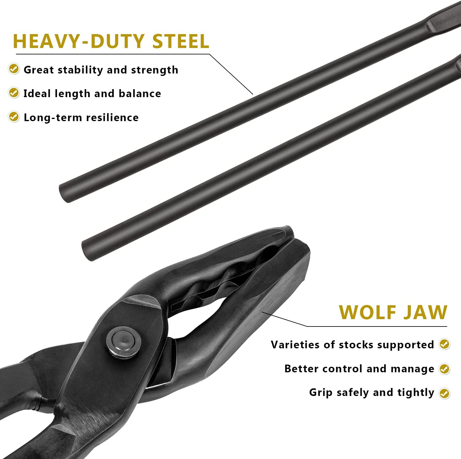 Knife Making Tong+Hammer Set Blacksmith Bladesmith 15″ Wolf Jaw Vise Forge Tool