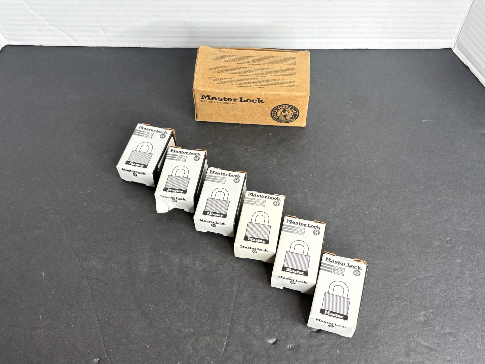 NOS NIB Lot of 6 Master No. 7 Lock Padlock with Keys P104 Each – USA made READ