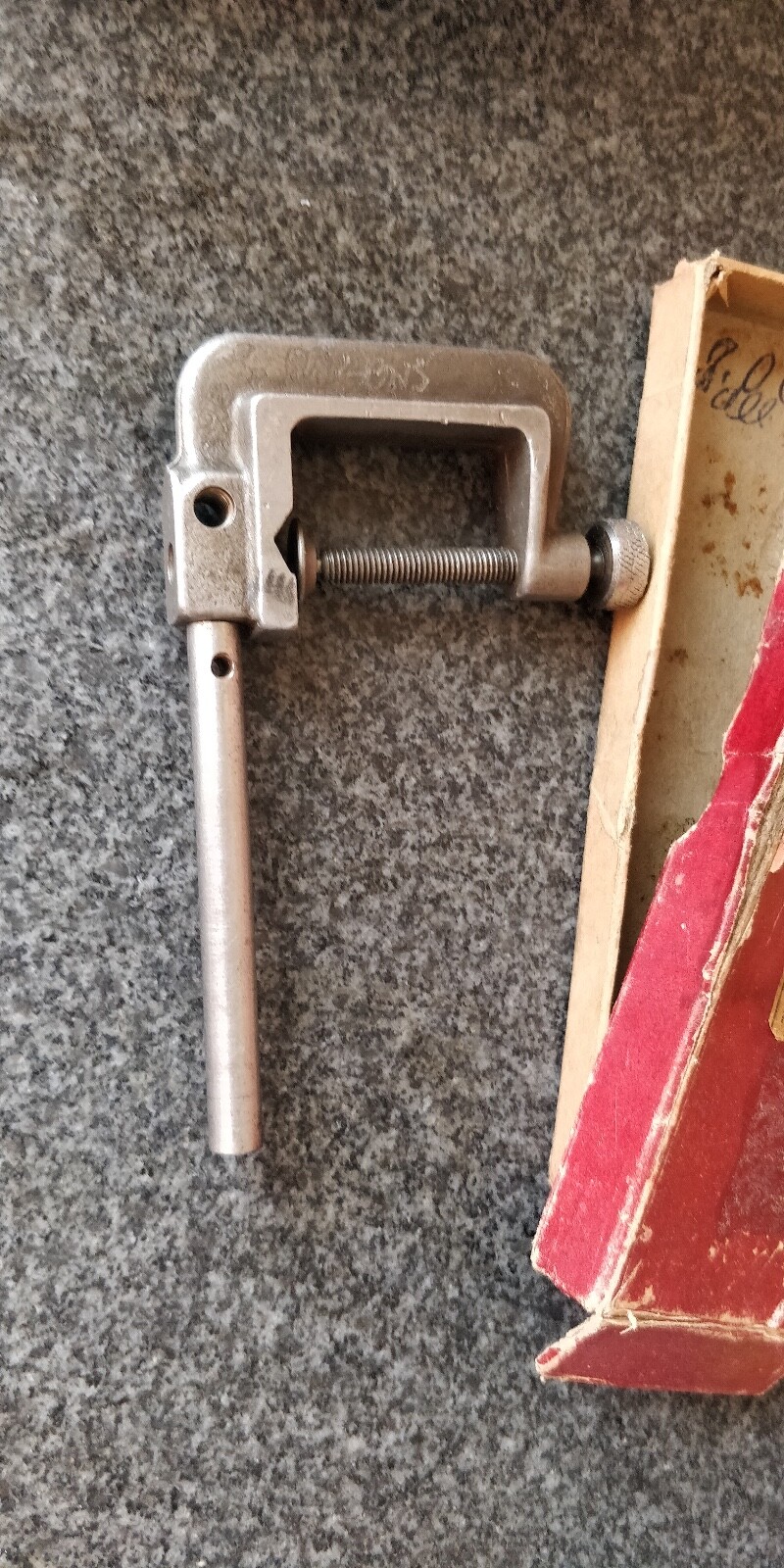 Vintage Starrett EDP50707 196G / 645G Dial Indicator Clamp & Post W Original Box