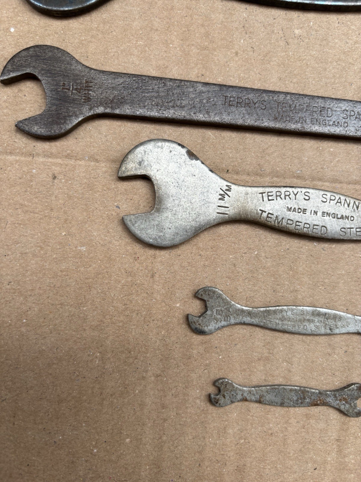 Vintage Terrys Spanner Toolkit Spanner,job Lot Of 5 Made In England, Terrys,