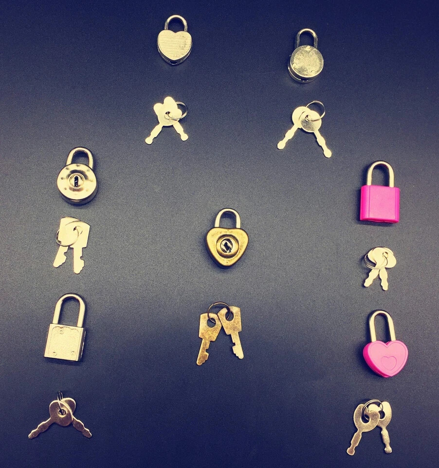 Guaishou Mix Color Style Mini Heart Luggage Locks Padlocks Archaize Lock with…