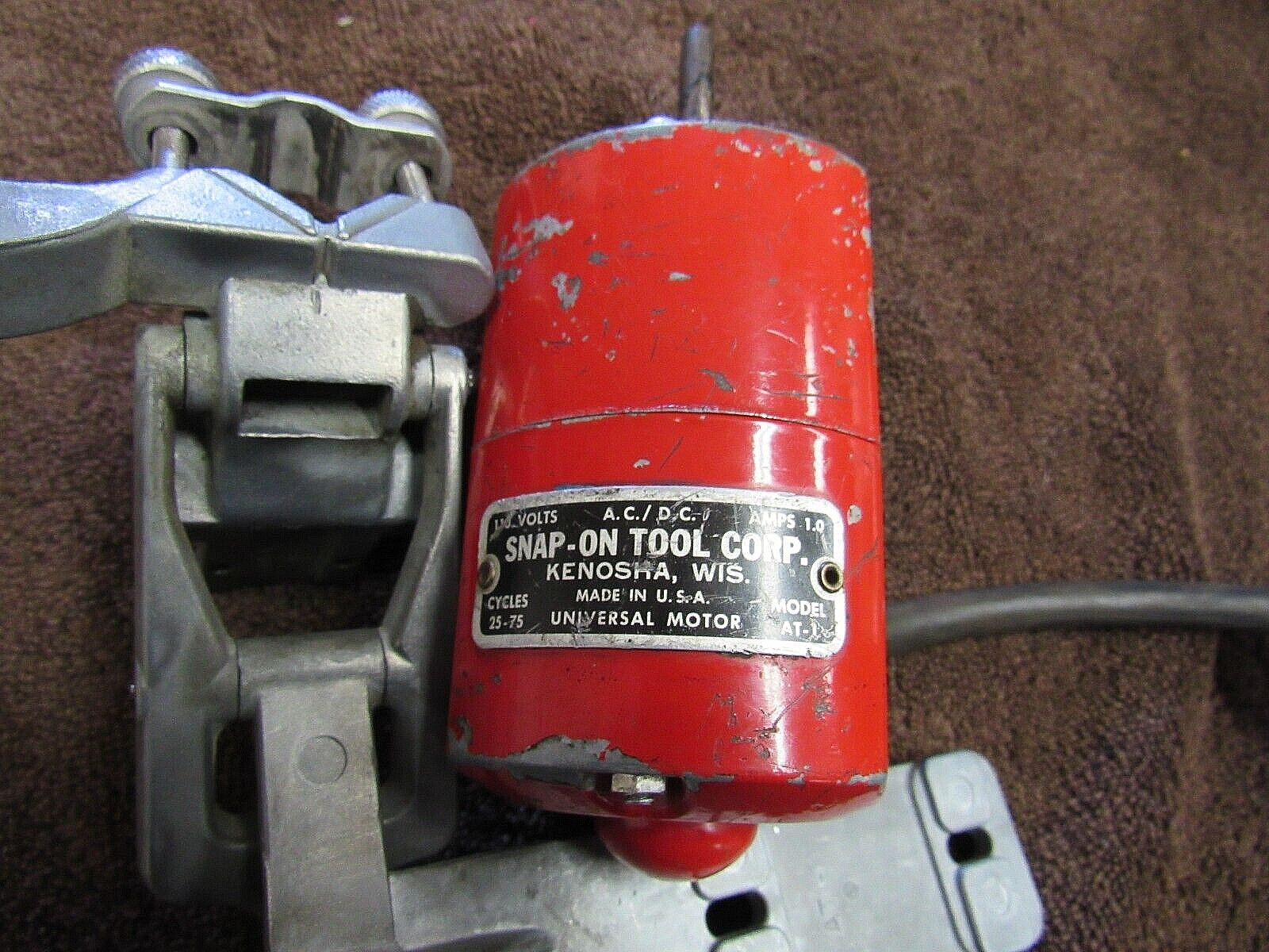 Vintage Snap-on AT-1 ELECTRIC MOTOR WITH BRAINTREE TOOL UNDERCUTTER
