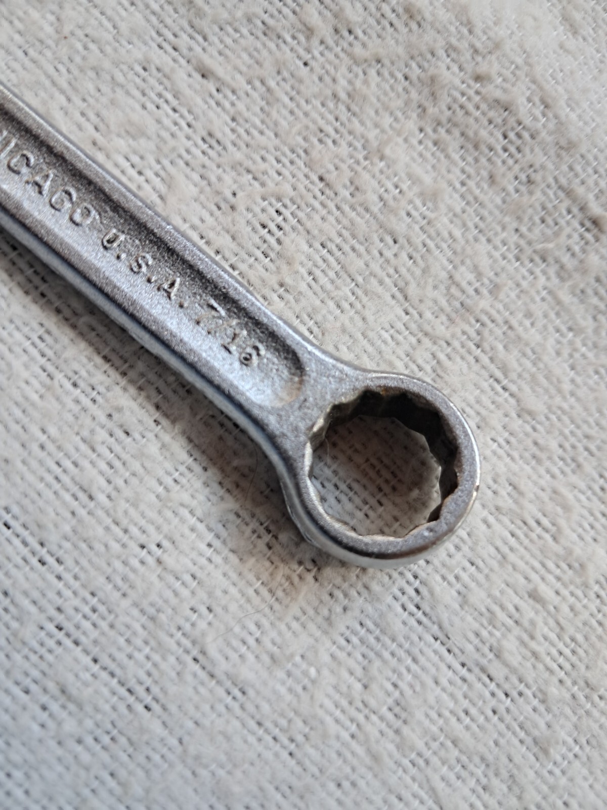 Vintage Penens Corp Chicago 7/16” 12 Point Combination Wrench USA 6014