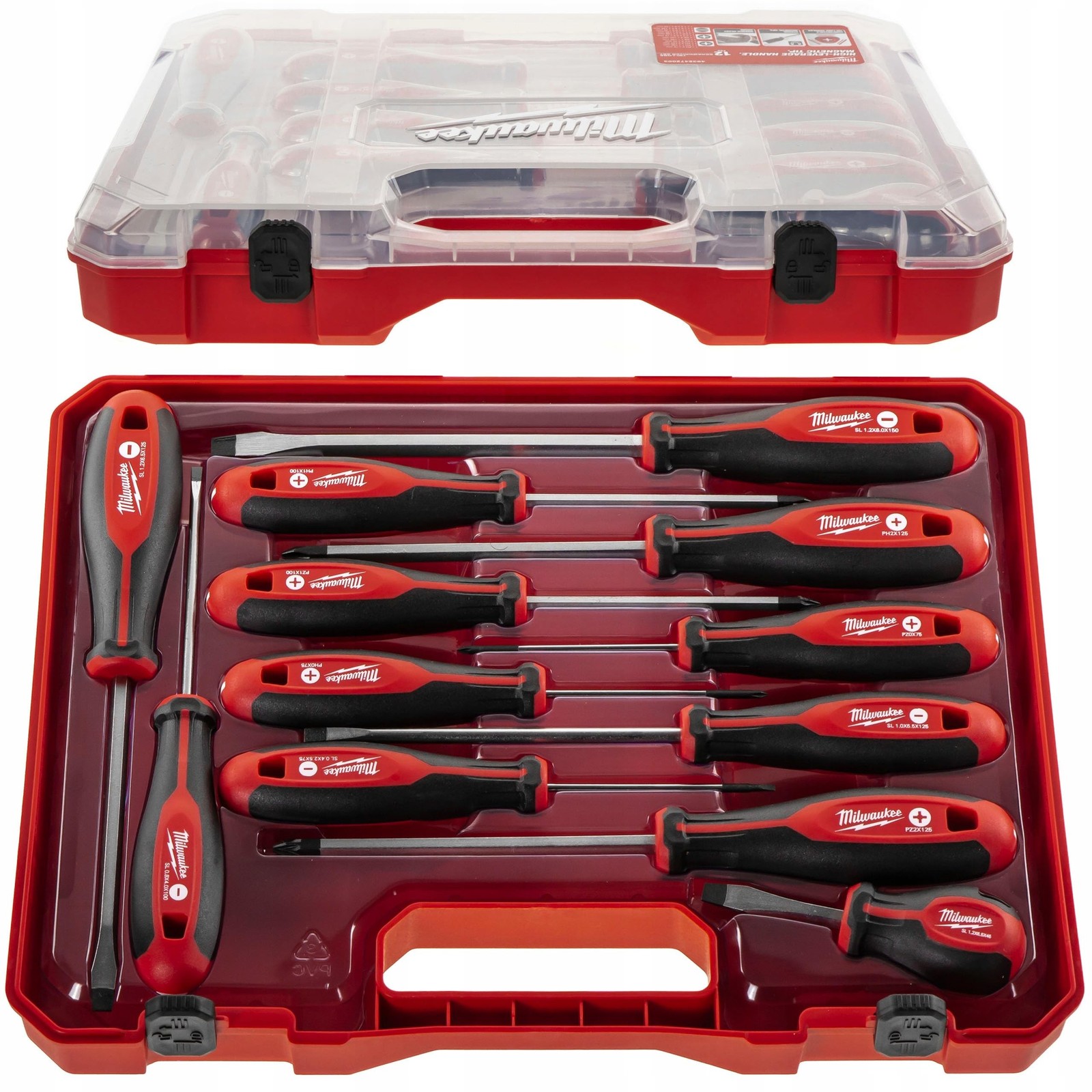 Milwaukee Set of 12 Tri-Lobe Screwdrivers 4932472003,Red Single