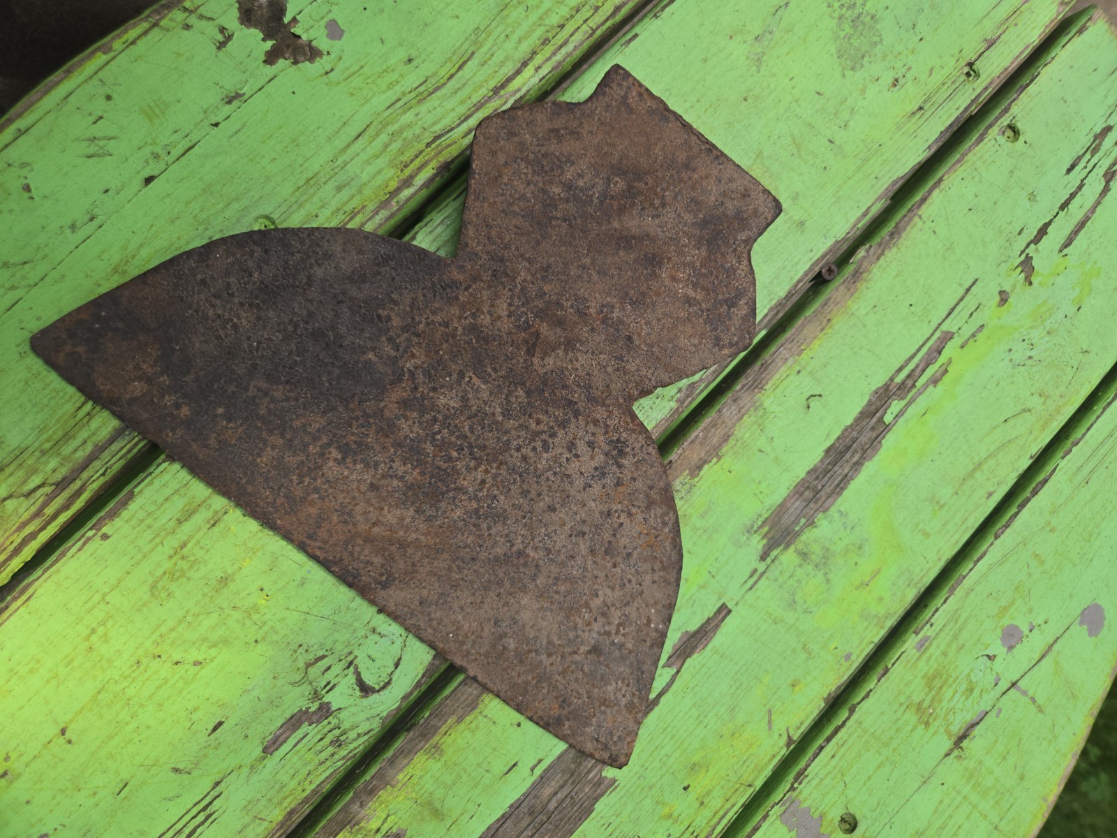Antique Original Hand Forged Broad Axe Head Hewing Axe Primitive 6.5 Lbs.