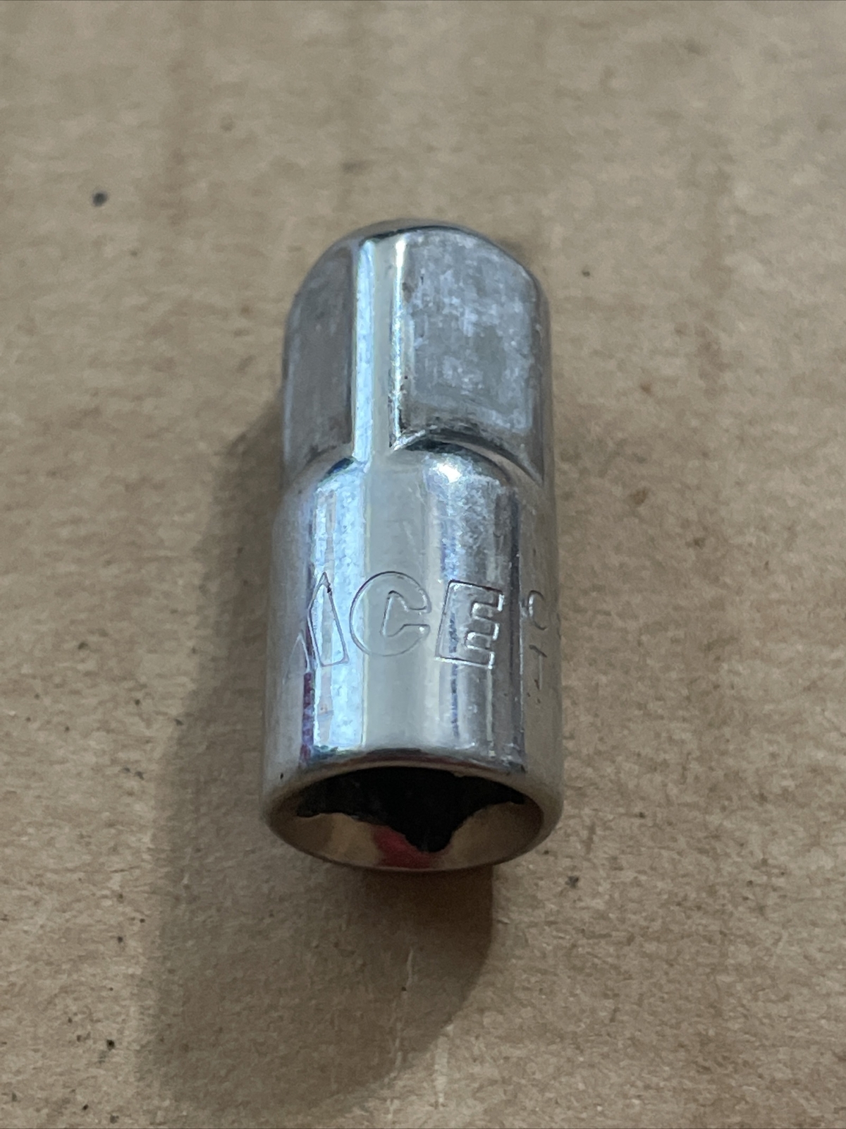 1 Ace socket adapter,1/4” F to 3/8” male adapter,VTG chrome vanadium See Photos!