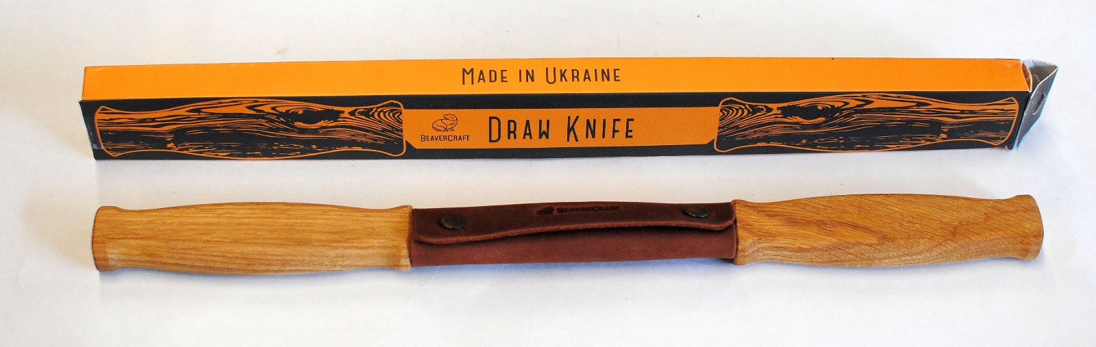 Beaver Craft Draw Knife w/ Leather Sheath Dk1S-Woodcarving Cutting Tool-New