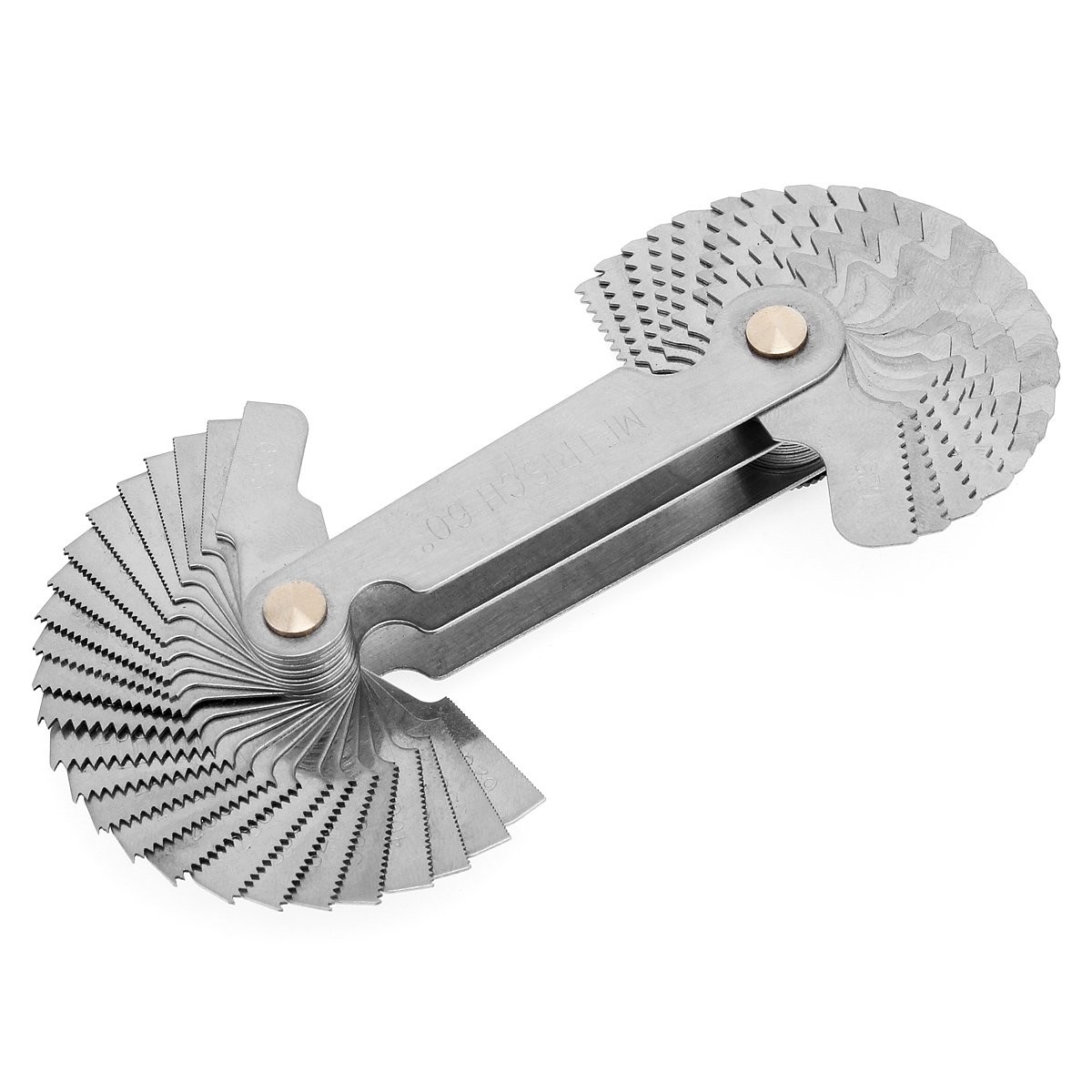 OriGlam Screw Thread Pitch Cutting Gauge Tool, Stainless Steel Metric silver