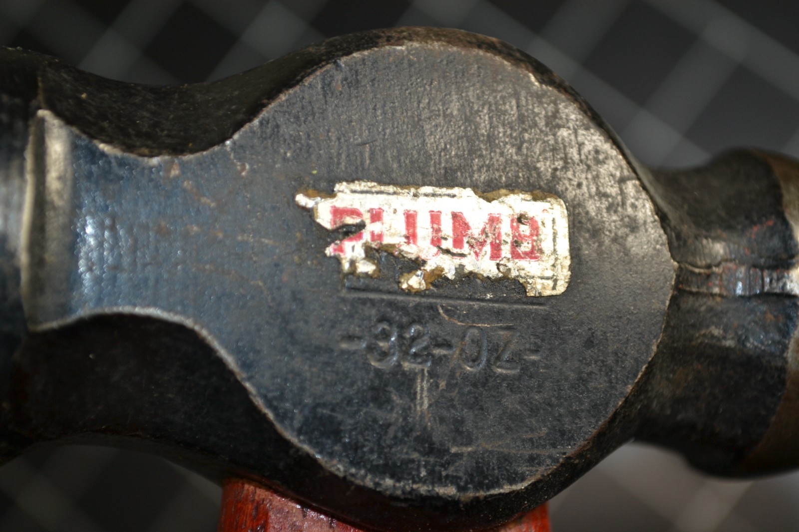 PLUMB – #0377 – 32oz – MACHINIST’S BALL PEIN HAMMER – SCREW WEDGE – ALL ORIGINAL