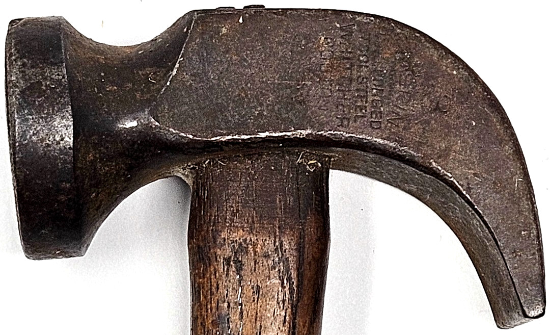 Crispin No. 3 Cobblers Hammer Hand Forged Tool Steel Whitcher Boston Wood Handle