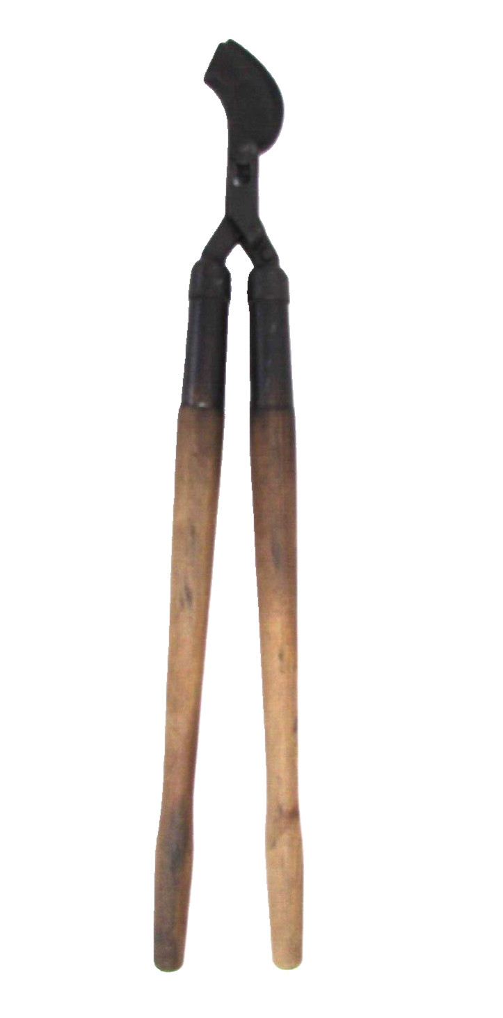 VINTAGE CLYDE CUTLERY CO. 1850 TREE PRUNERS / LOPPERS WITH OAK HANDLES