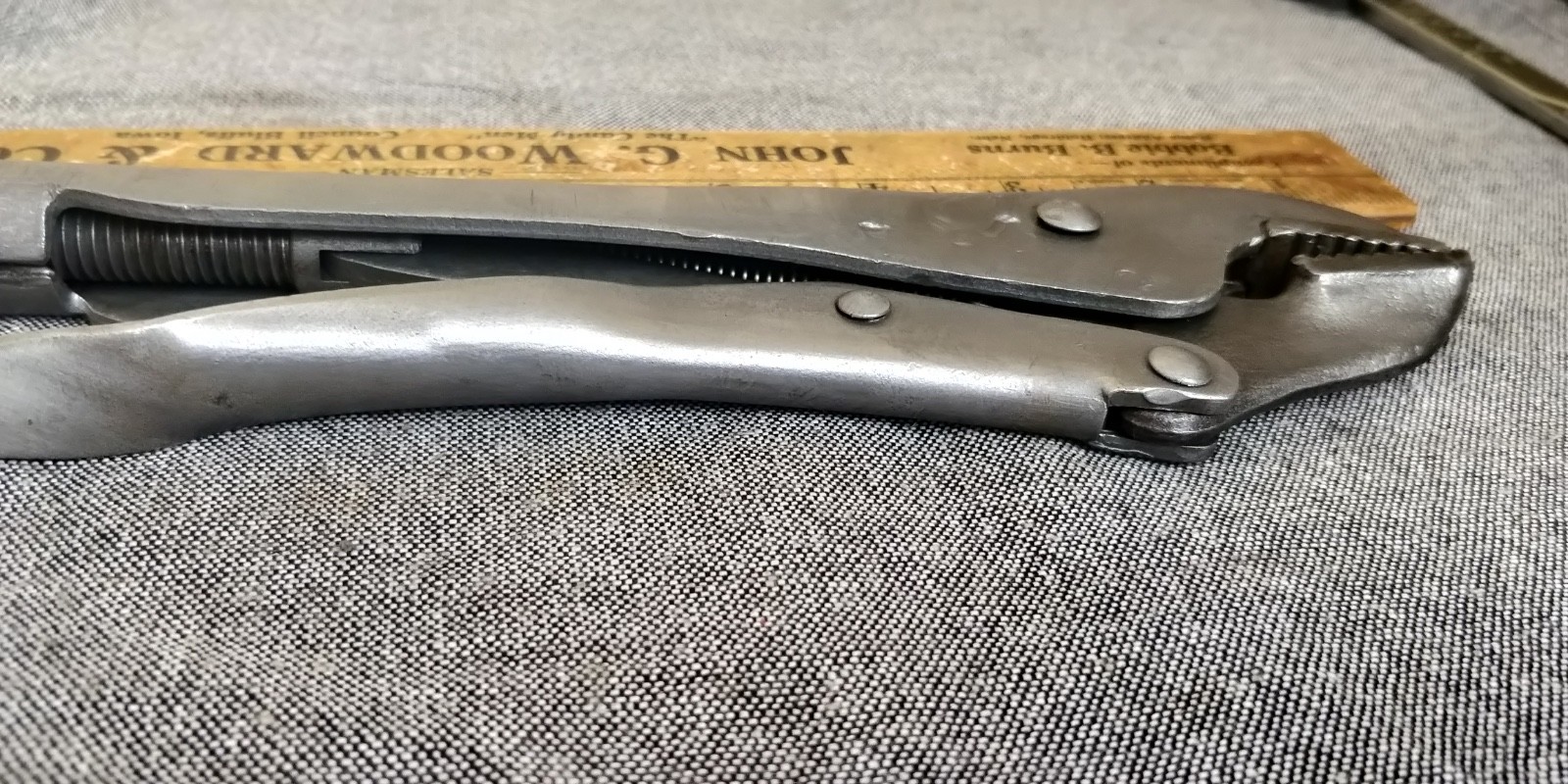 Vtg Samson Lever Jaw Wrench – USA made Pat. Appld For Petersen Style Vise Grip