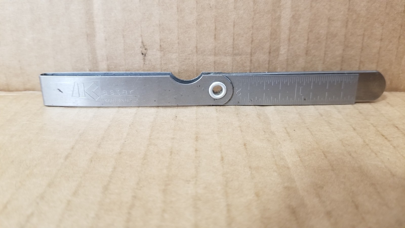 Vintage Kastar Thickness Feeler Gauge with 2″ Rule Made in USA VGC