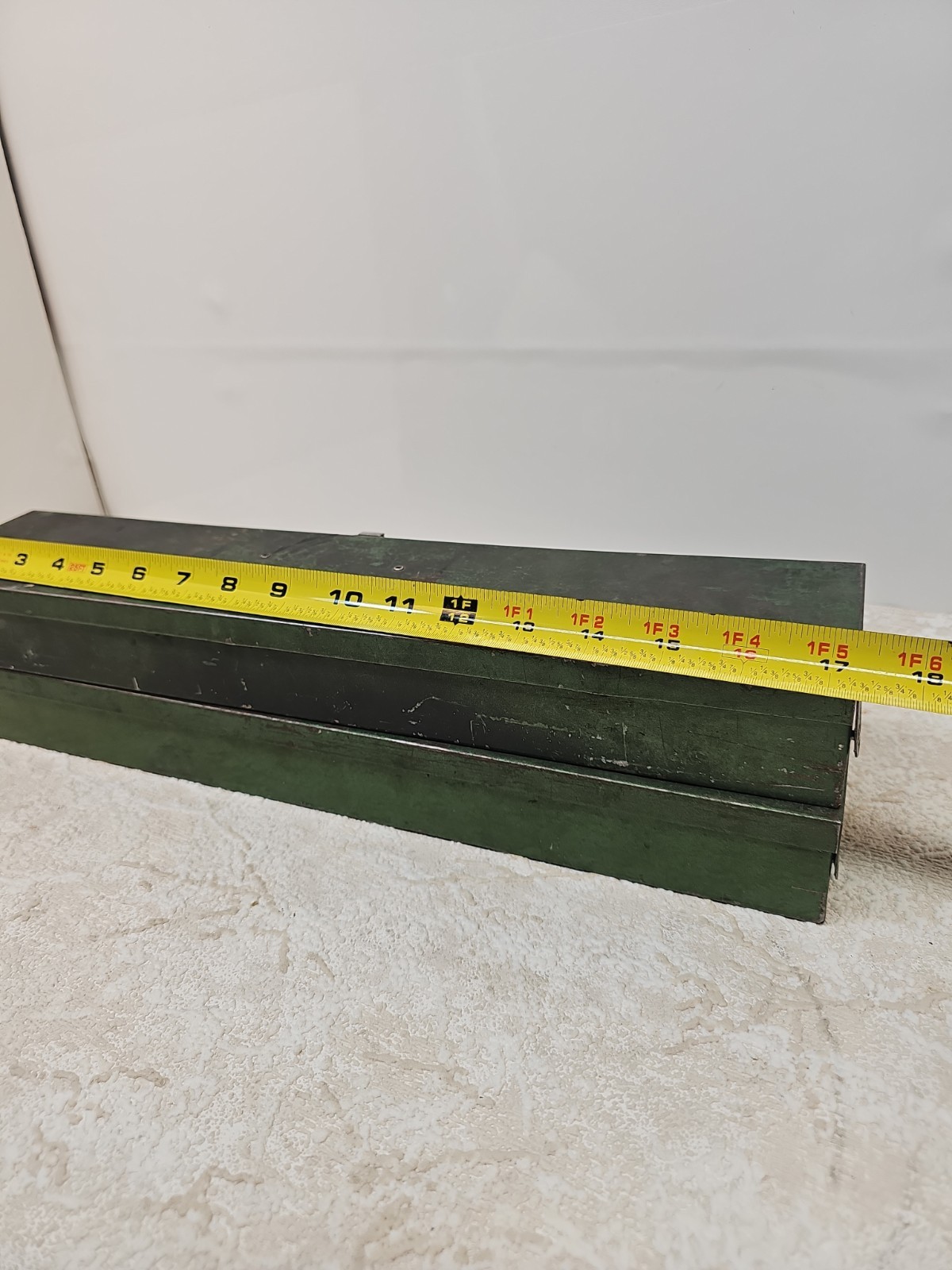 VTG S-K Tools 17″ Green Metal Socket Ratchet Storage empty box 2″