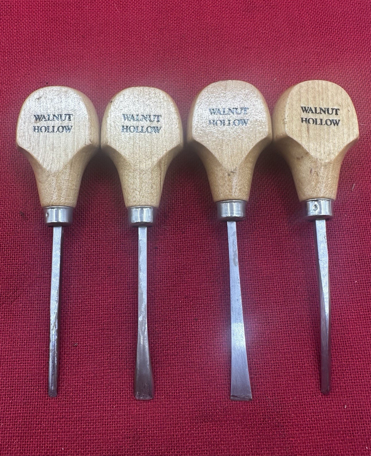 Lot of 4 Vintage Walnut Hollow Palm Carving Wood Carving Tools Chisels