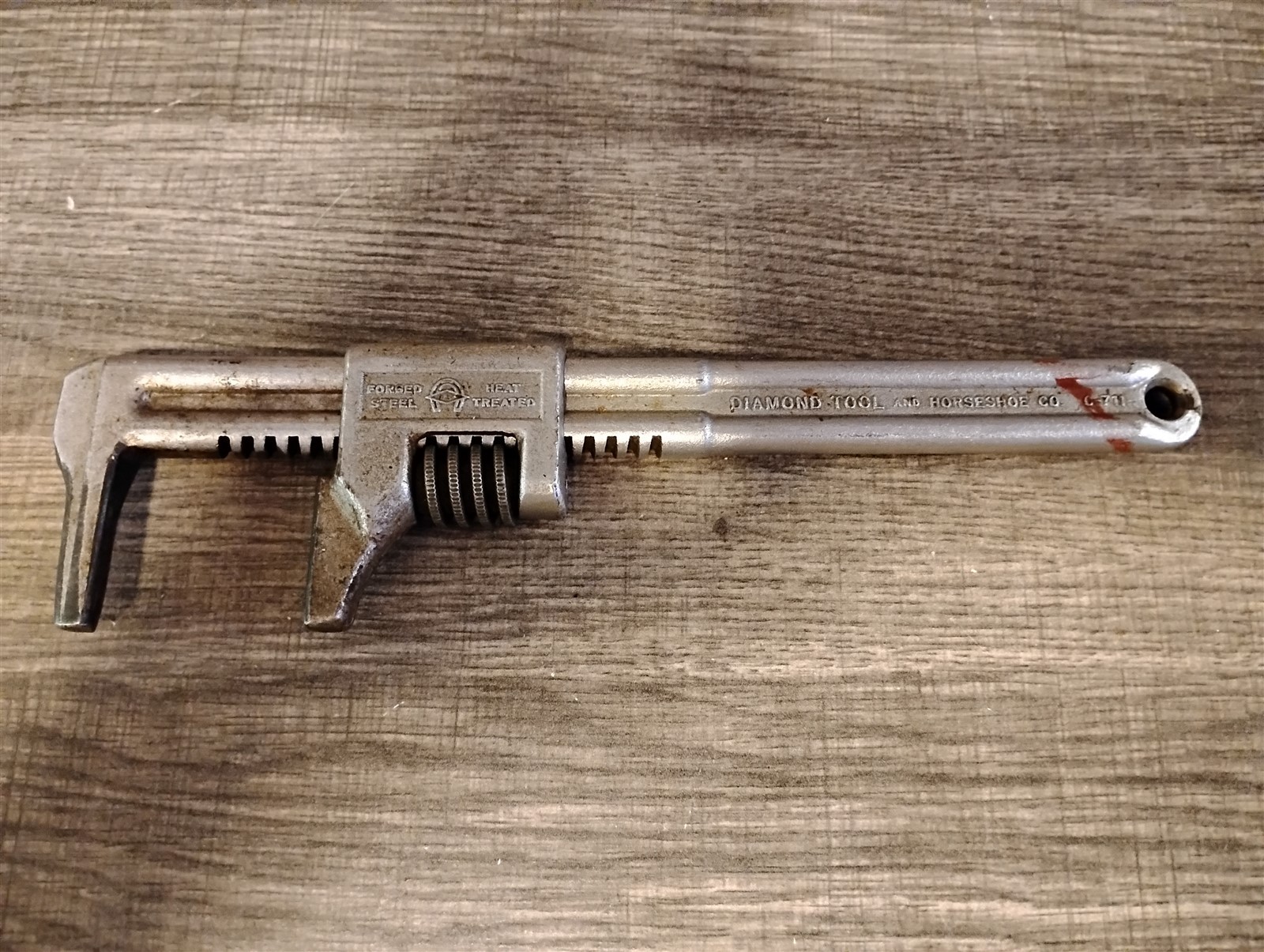 Vintage Diamond Tool And Horseshoe Co. C-711 Monkey Wrench 10.3″ Made In The USA
