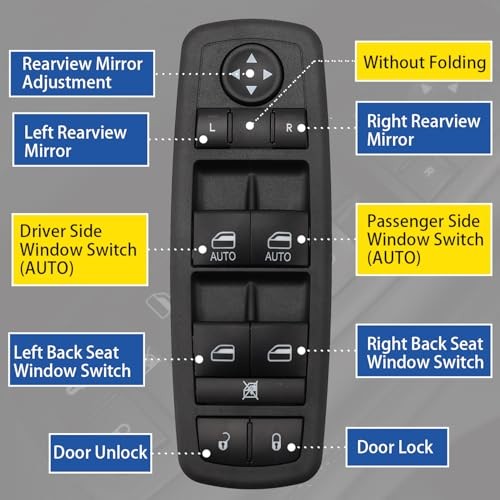 Master Power Window Switch Driver 9+3 Pin – Folding Mirror – 4 Door – Model 4