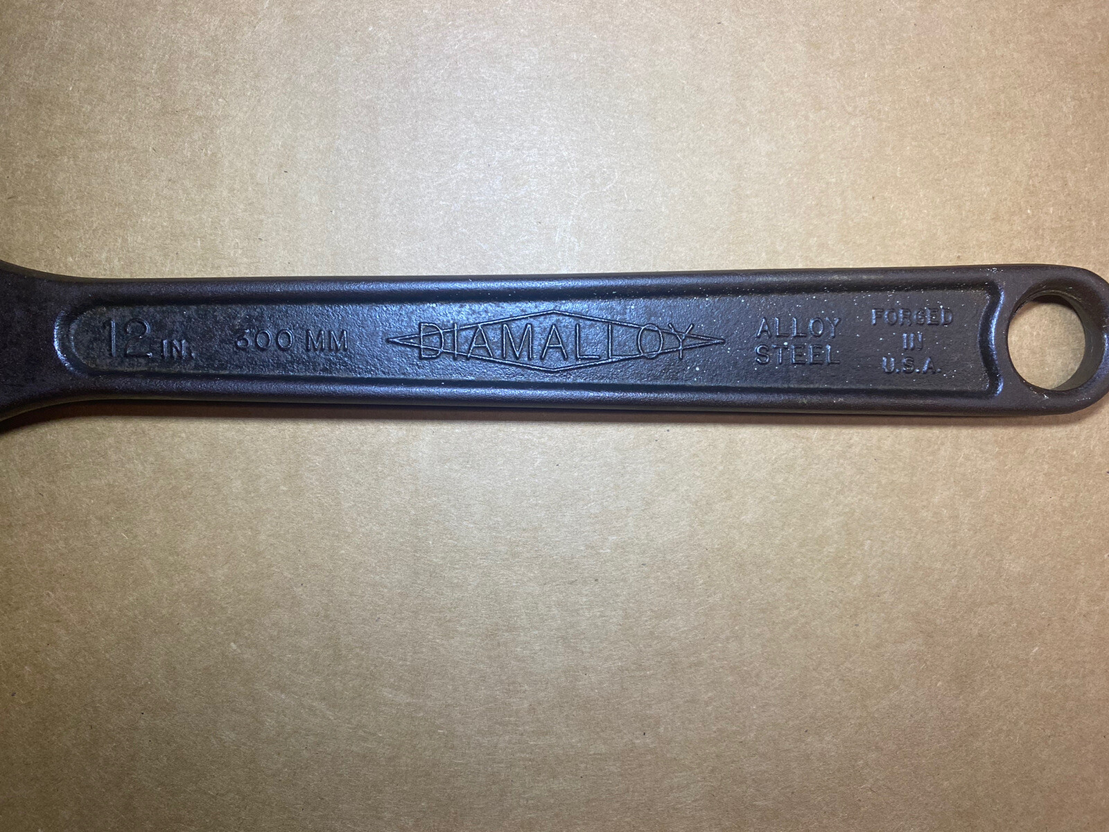 Vintage Diamond Tool and Horseshoe Co. 12″ Adj. Wrench Diamalloy 300-MM