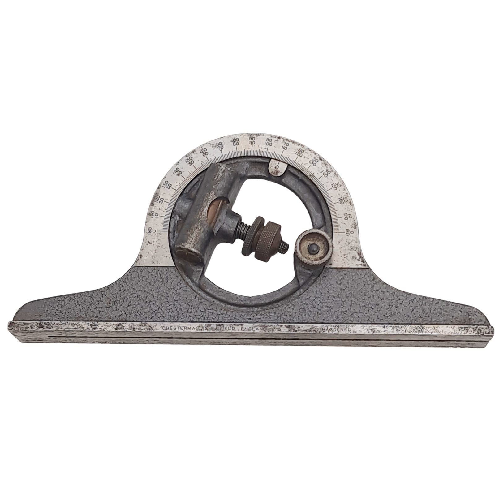 Vintage Chesterman Protractor Head Sheffield Engineers Angle Tool