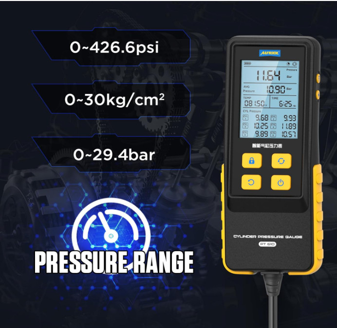 Probador digital de compresión automotriz 0-426 PSI. Herramienta para medir la c