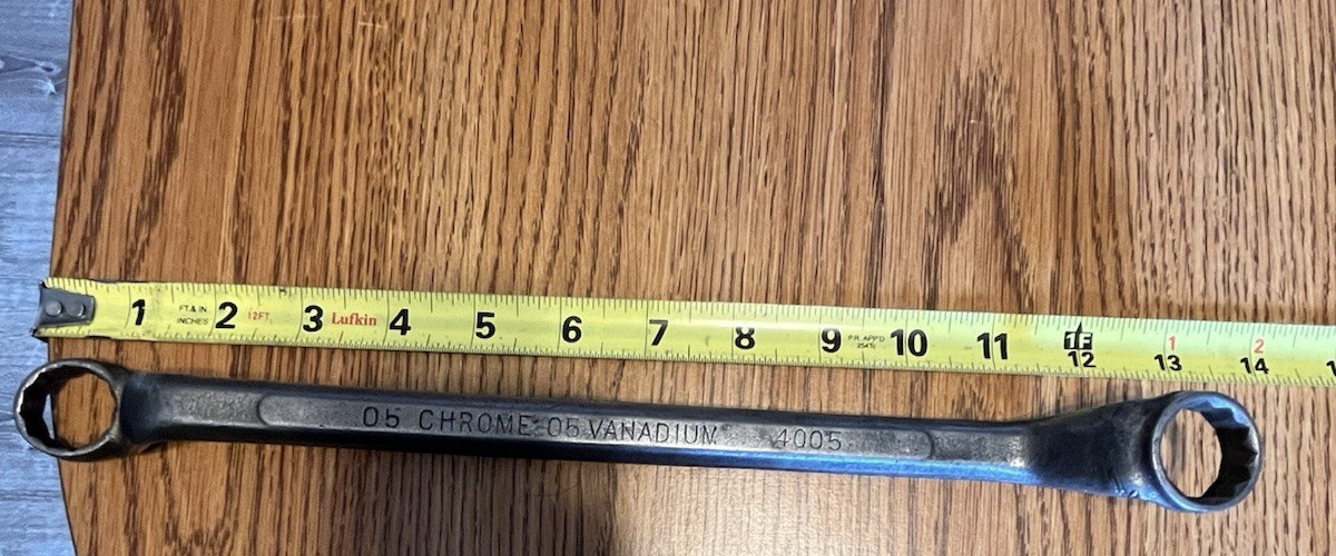 Double Box End Wrench 13/16 and 7/8 Vanadium 12 inches long