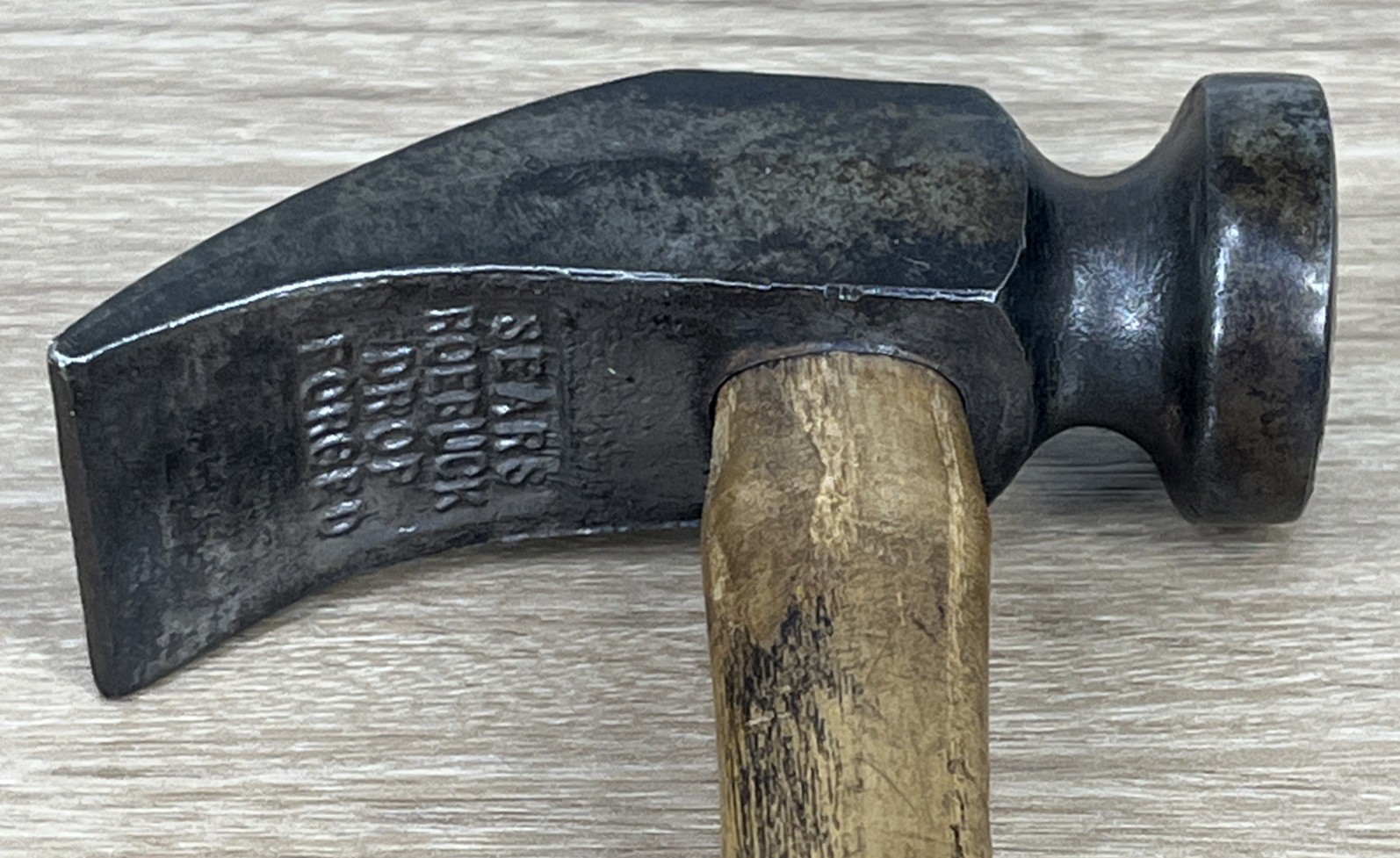 Vintage Sears Roebuck Cobblers Hammer Drop Forged Oak Handle 10” Shoemaker
