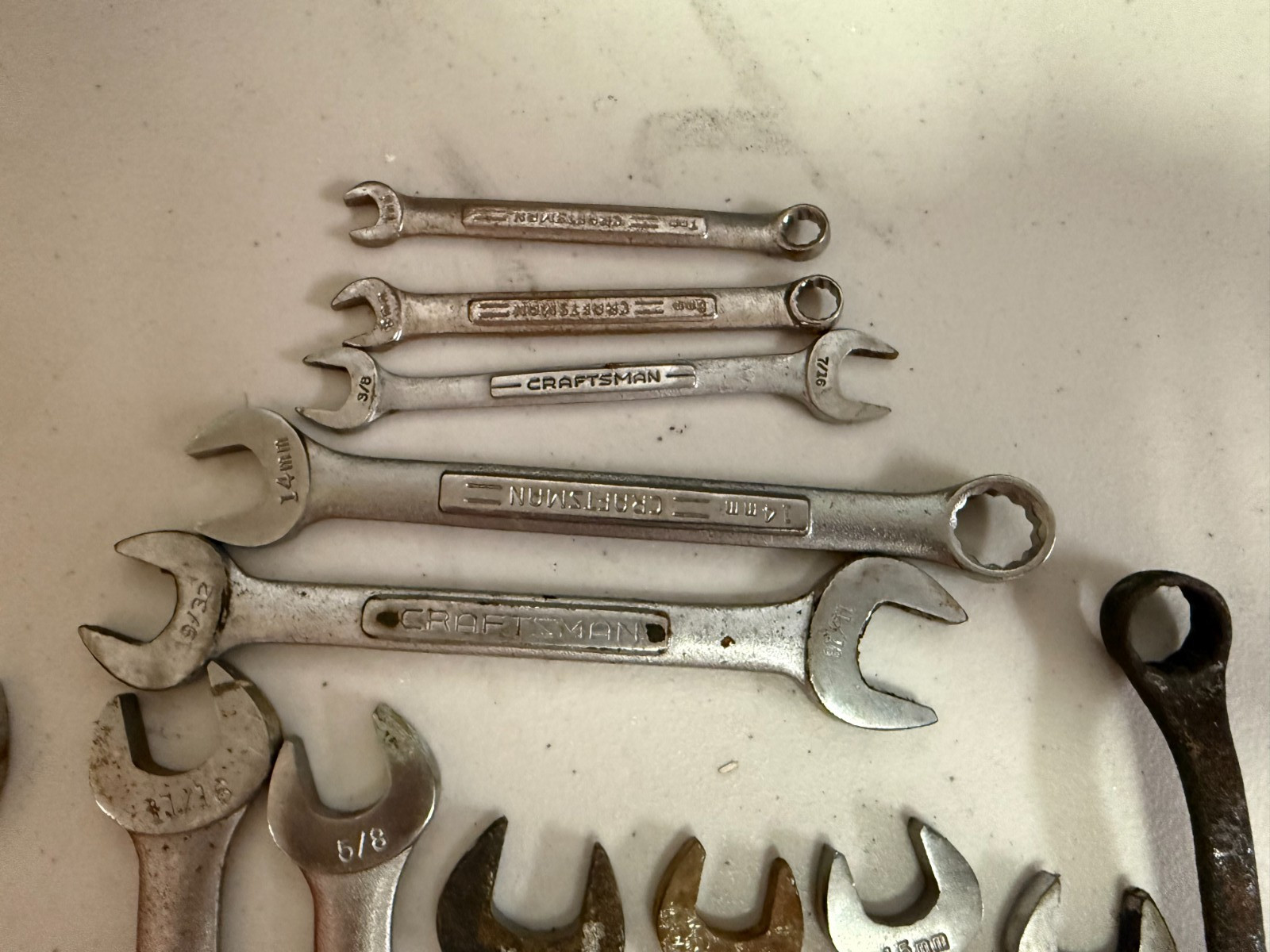 Lot Of 20 Assorted Sizes Wrenches Drop Forged Craftsman Mostly Vintage (4)