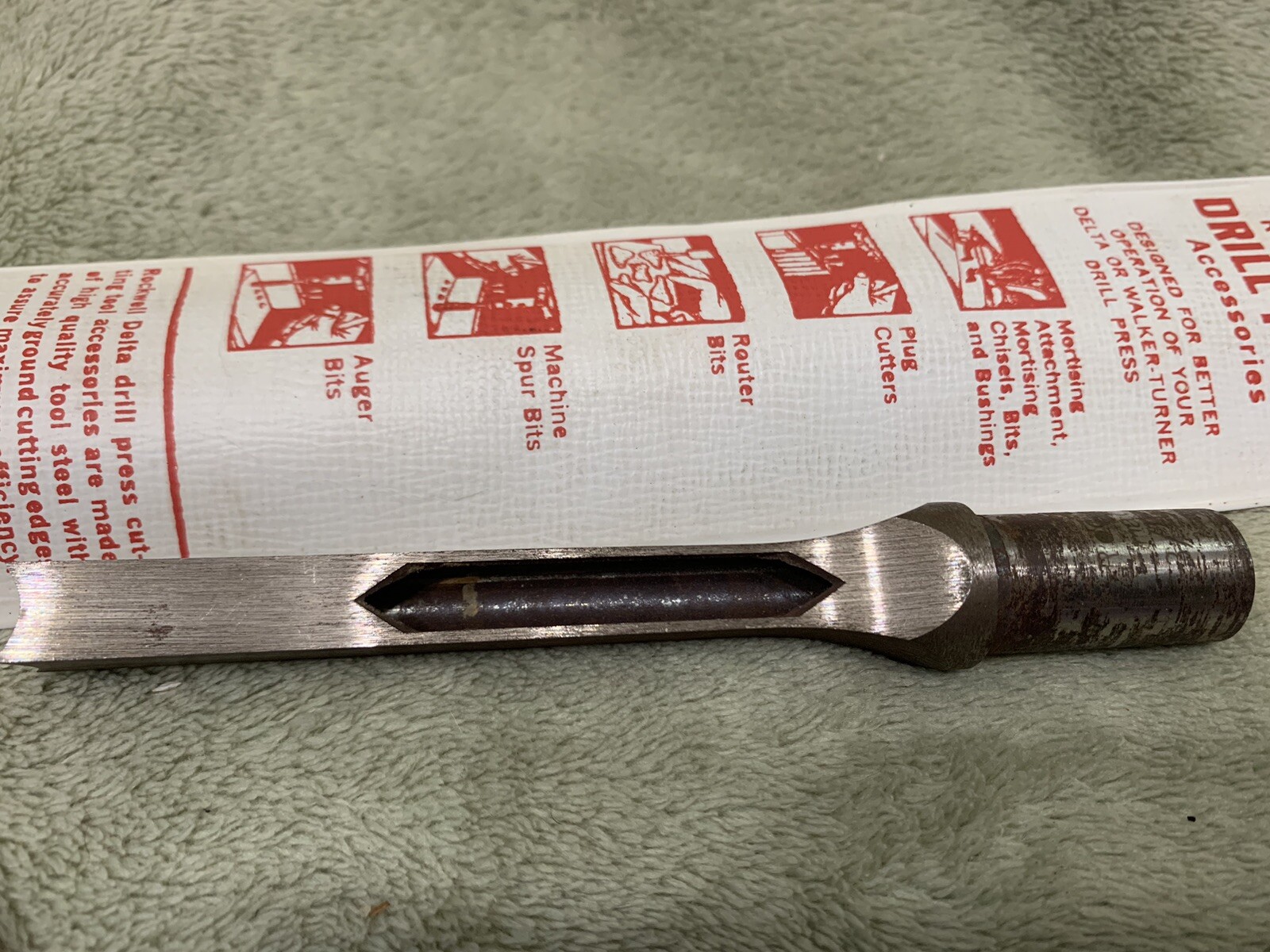 Delta Rockwell Vintage No 636 3/8″ Hollow Mortising Chisel Bit 3”