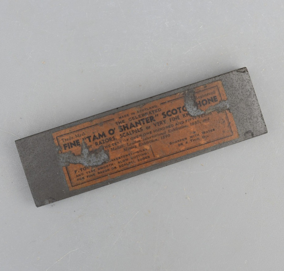 Vintage Rare Fine Tam O Shanter Scotch Hone Sharpening Honing Stone Oilstone