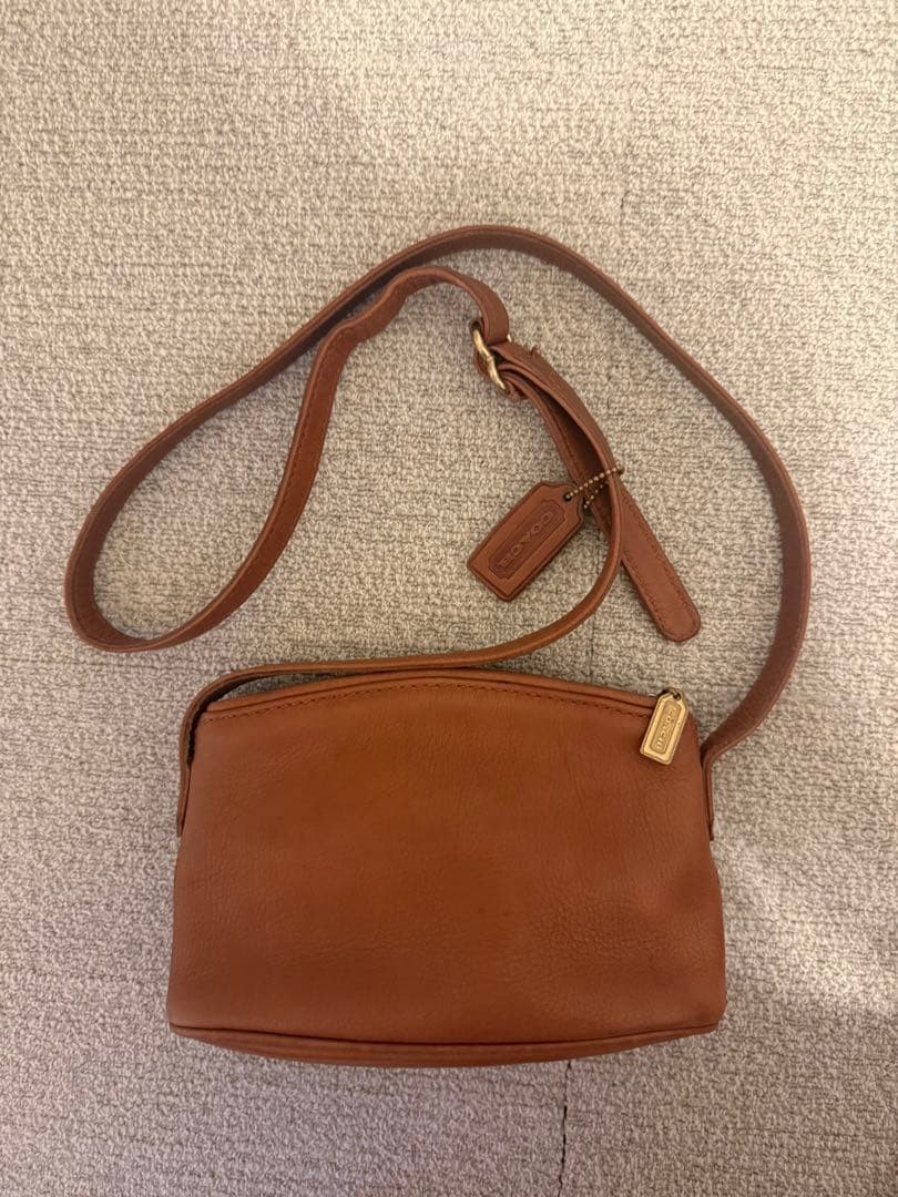 COACH Shoulder Bag M5R-4918 Leather Vintage Brown Used Authentic