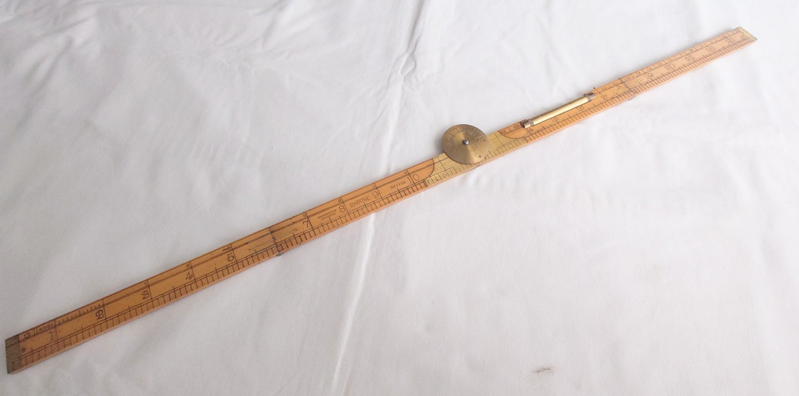 Vintage Rabone 1460 Caliper & No.1190 24″ Folding Level, Protractor Boxwood Rule