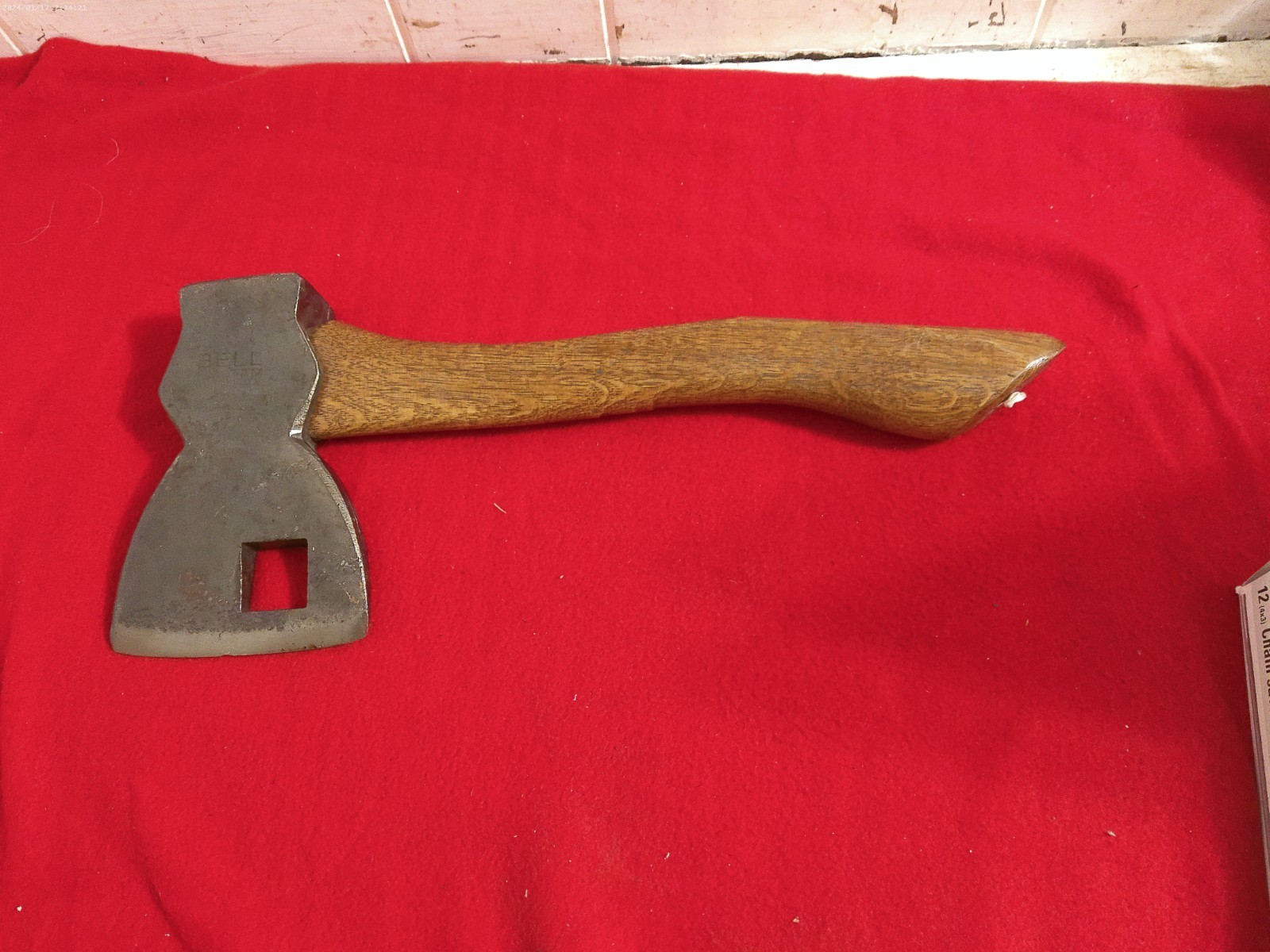 Old 4 Lb Axe Hatchet Lineman Tool Telephone Phone Bell System Stanley Handle USA