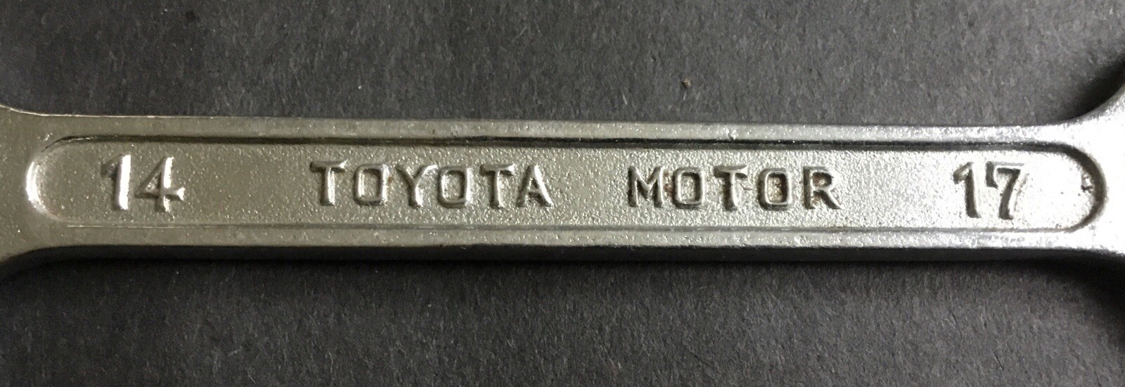 Vintage Toyota Motor 14mm x 17mm Double Open-End wrench
