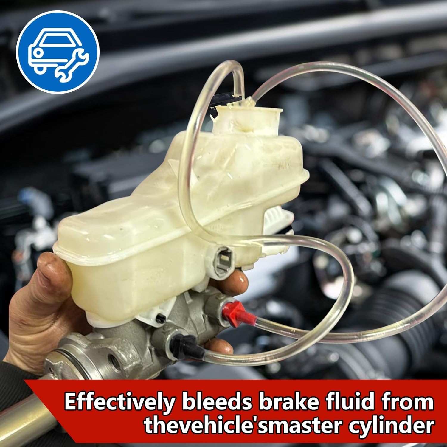 29 Pcs Master Cylinder Bleeder Kit-Brake Bleeder Kit with 22″ Hose PTFE Tape Uni