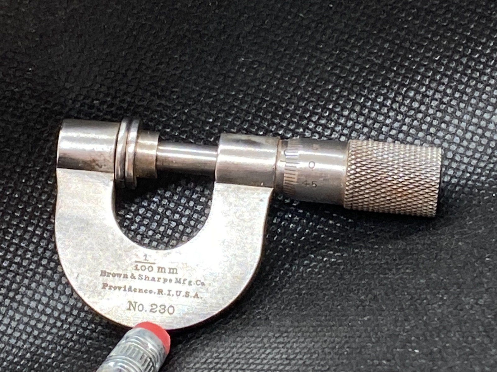Vintage Brown and Sharpe Metric No. 230 Paper Micrometer 0- 10mm USA RARE!
