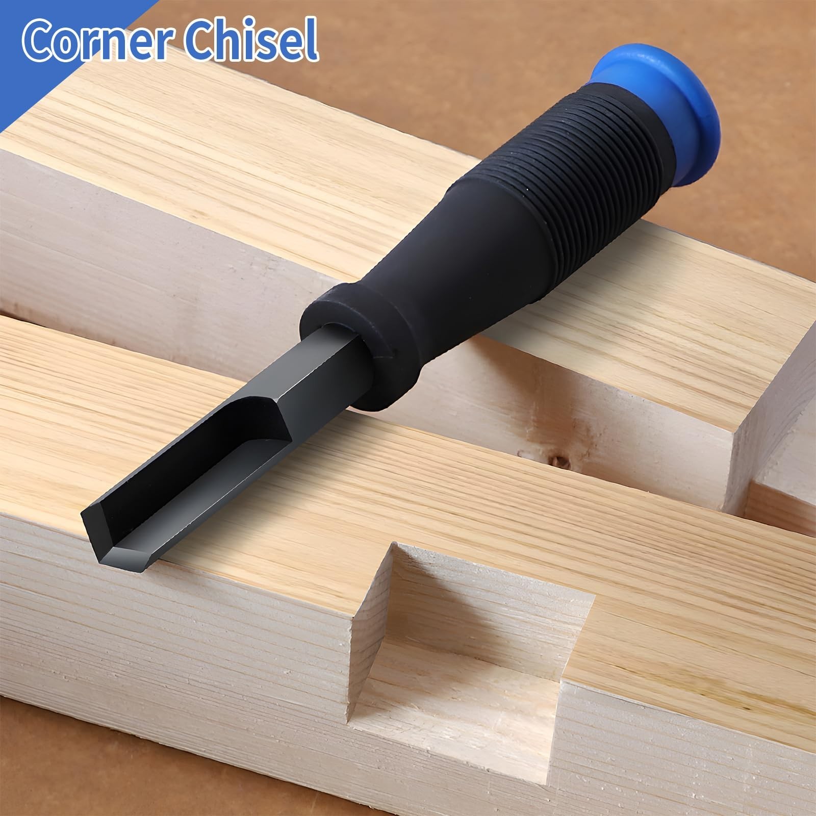 90° Corner Chisel Set – 8mm & 12mm Mortise Woodworking Tools for Door Installati