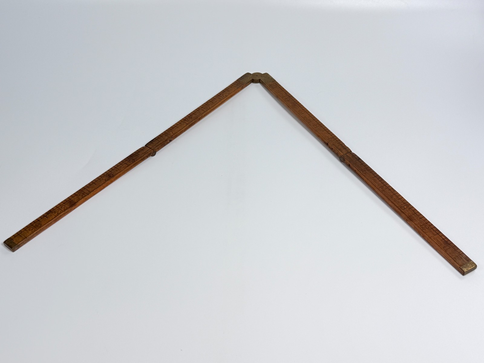 Vintage Stanley No 61 Folding Rule 24″ Wood Carpenter Ruler USA Boxwood Measure