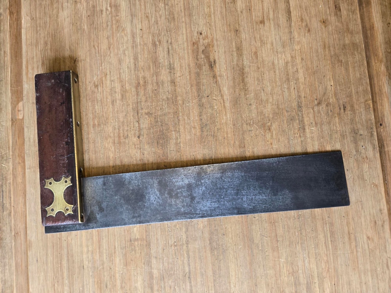 Antique 13 3/4″ x 2 3/8″ Square Rosewood & Brass *Early & Collectable