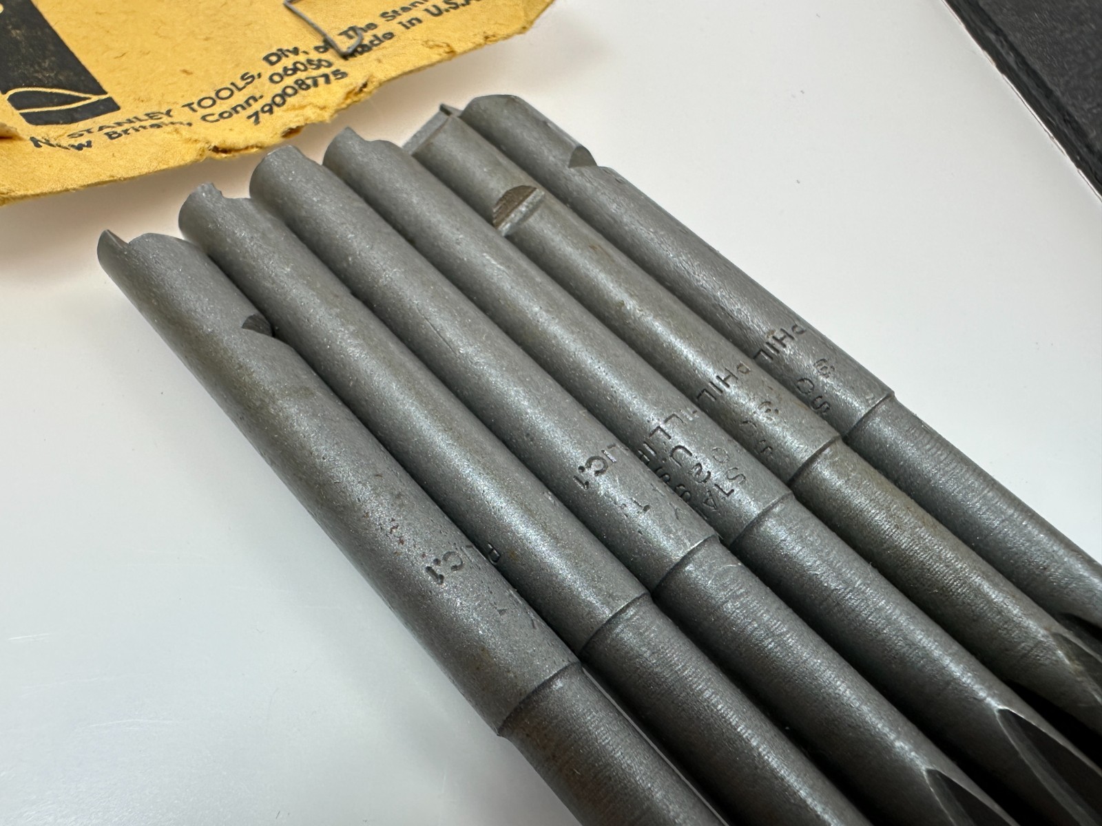 🇺🇸 Stanley YANKEE Phillips Bit Set 6pc 302S (68-302) Phillips #2 Bit Set, NOS
