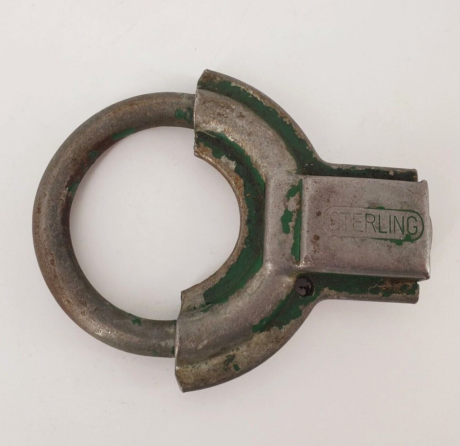 Antique Sterling Lock Co. Gas Pump Padlock NO KEY Minneapolis MN green paint