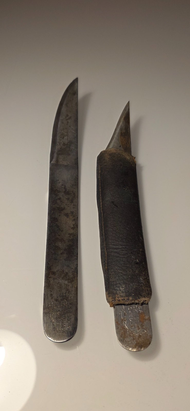 Lot of 2 cobbler’s knife, Vintage Swedish E. A. Berg Eskilstuna Cobblers Knife
