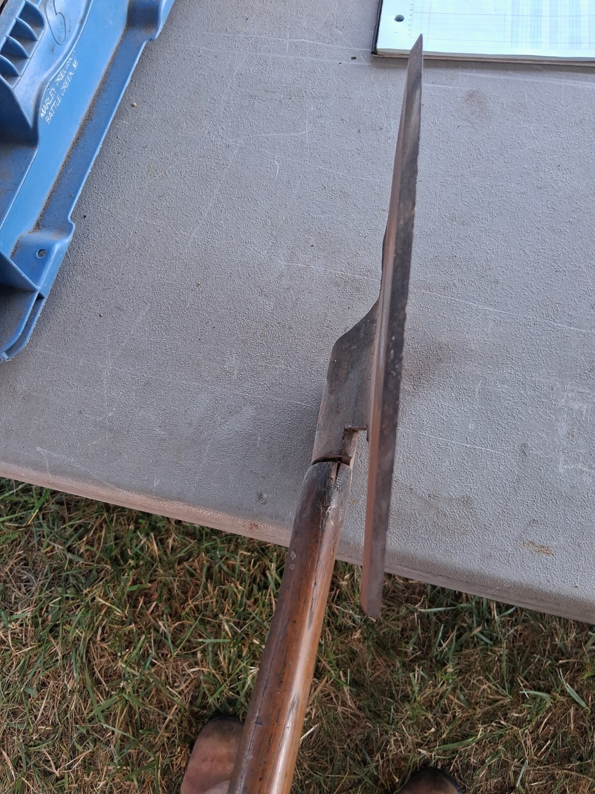 Antique L & I J. White Buffalo N.Y. Broad Hewing Axe Head 2