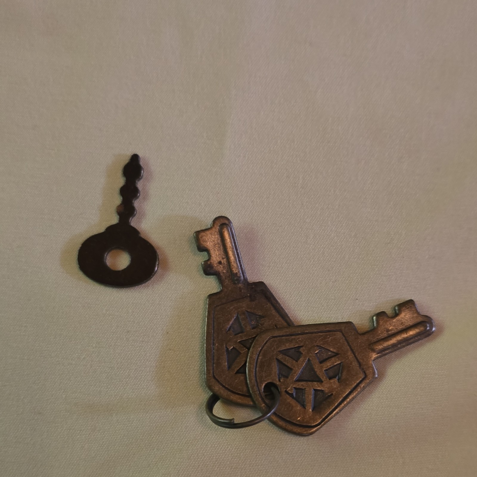 Vintage Lot Assorted Skeleton/Warded Keys w/ Keyring, Ornate Barrel Keys