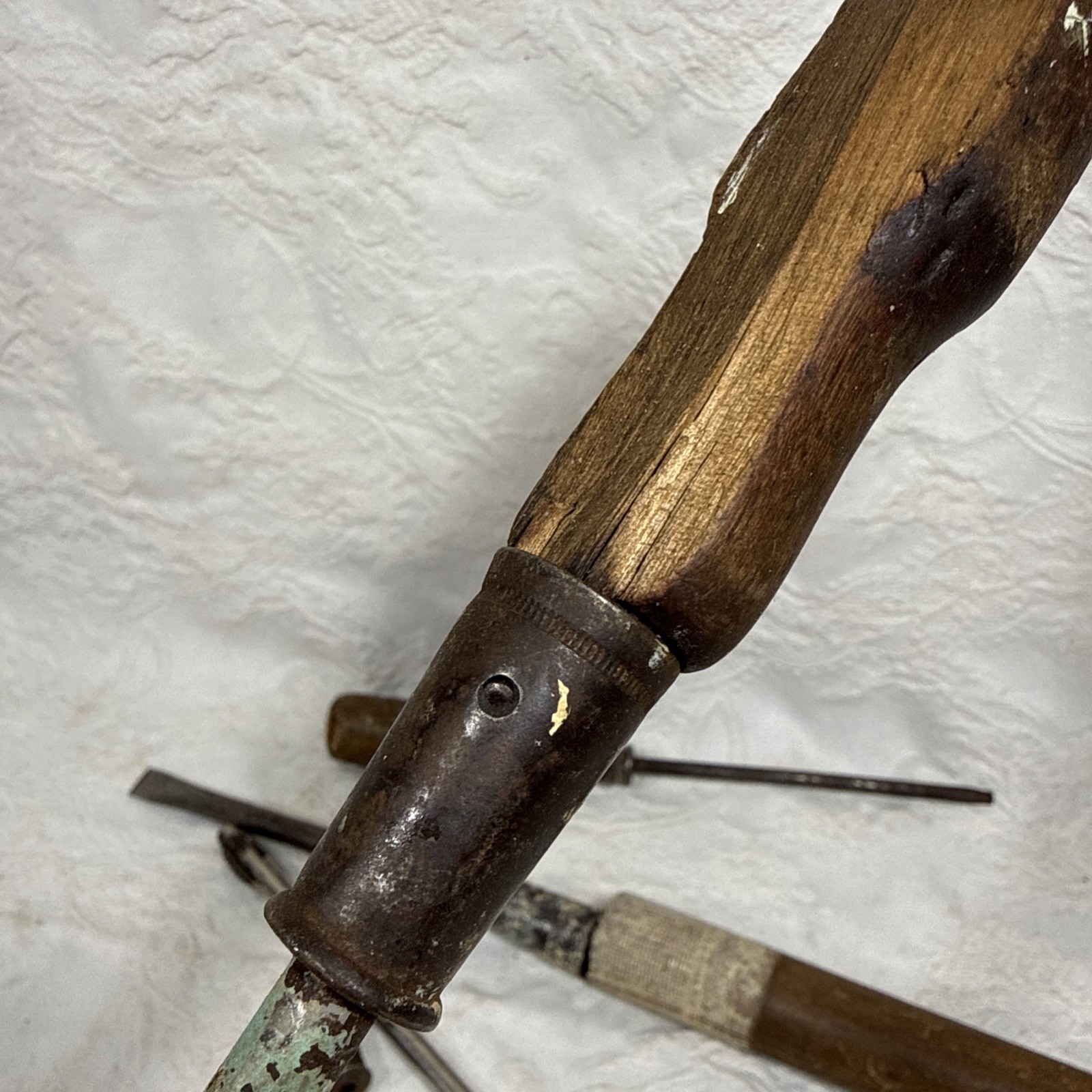 Vintage Wood Handle Screwdrivers and Claw Hammer Most for Parts Or Repair