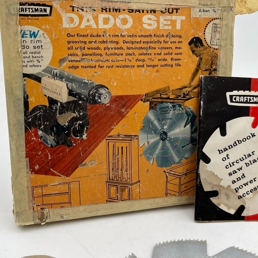 Craftsman 9-3249 Kromedge 6″ Groover Dado Set 7 Blades Table Saw 5/8″ Arbor