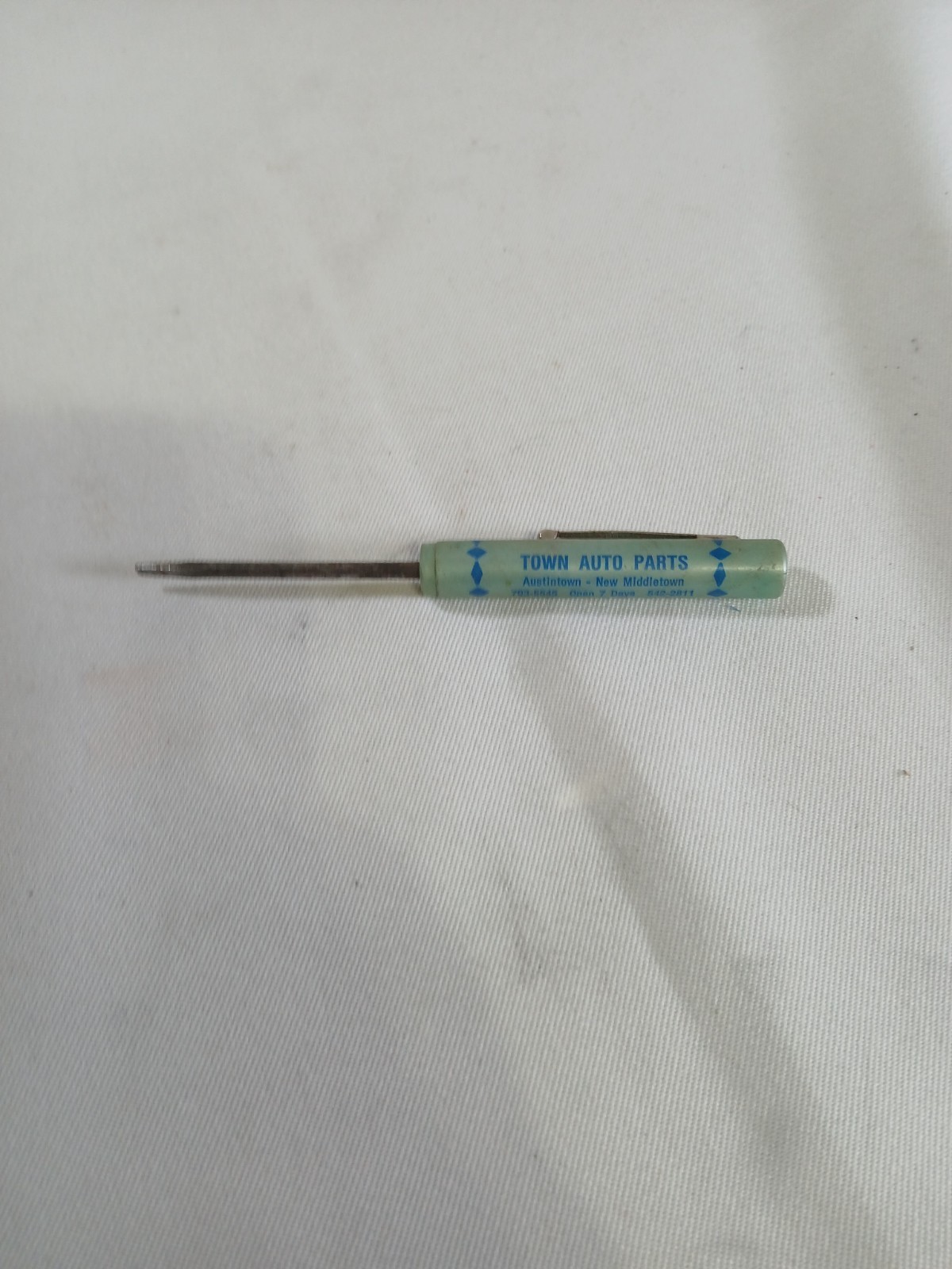 TOWN AUTO PARTS POCKET SCREWDRIVER, AUSTINTOWN OH NEW MIDDLETOWN OH LOCAL AD