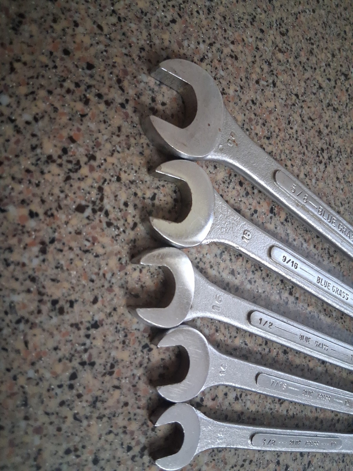 Blue Grass 5 Piece Wrench Set USA