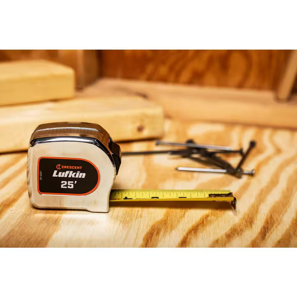 Lufkin 1-1/8 In. X 35 Ft. Chrome Case Yellow Clad Tape Measure