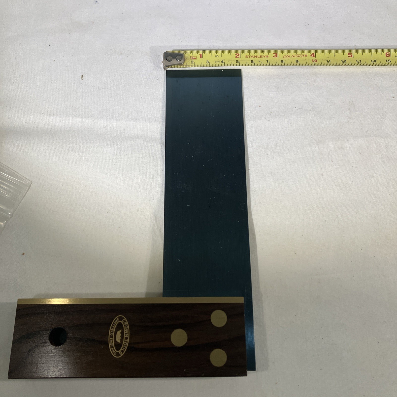 Crown Tools Square 6 In Blade Sheffield England Rose Wood And Brass New Exc Cond