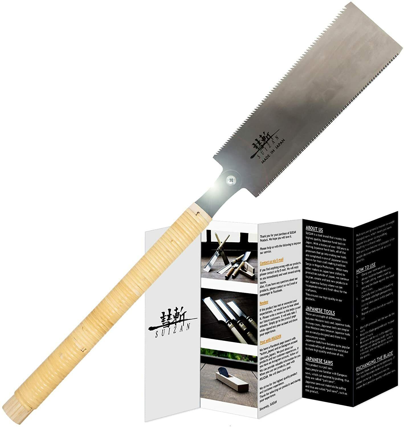 Japanese Suizan Ryoba Pull Saw 240mm Carpentry Tool Japan